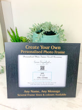 Load image into Gallery viewer, Personalised Wooden Photo Frame, Create Your Own