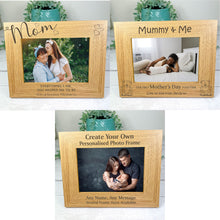 Load image into Gallery viewer, Personalised Wooden Photo Frame For Mom, Mother's Day Gift