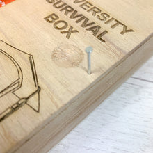 Load image into Gallery viewer, Personalised University Survival Box, Emergency University Survival Kit