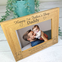 Load image into Gallery viewer, Personalised Father's Day Photo Frame, 1st Father's Day Gift