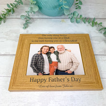 Load image into Gallery viewer, Personalised Father's Day Photo Frame, Dad and Grandad Gift