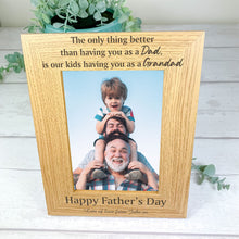 Load image into Gallery viewer, Personalised Father's Day Photo Frame, Dad and Grandad Gift