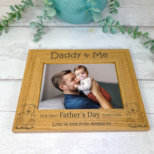 Load image into Gallery viewer, Personalised Father's Day Photo Frame, 1st Father's Day Gift