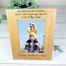 Load image into Gallery viewer, Personalised Father's Day Photo Frame, Step-Dad Gift
