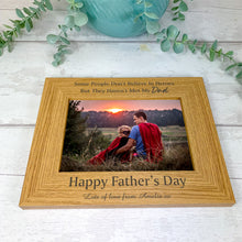 Load image into Gallery viewer, Personalised Father's Day Photo Frame, Dad Is A Hero