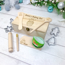 Load image into Gallery viewer, Personalised 11 Piece Children's Baking Set, Kids Christmas Star Baker Set