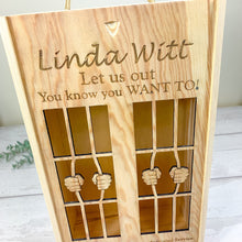Load image into Gallery viewer, Personalised "Let Me Out" Wine Gift Box For 2 Bottles