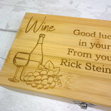 Load image into Gallery viewer, Personalised 5 Piece Luxury Wine Gift Set With Accessories. Any Name, Occasion & Message