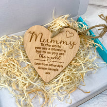 Load image into Gallery viewer, Personalised Wooden Heart Mother's Day Gift For Mom