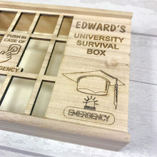 Load image into Gallery viewer, Personalised University Survival Box, Emergency University Survival Kit