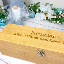 Load image into Gallery viewer, Personalised Luxury Christmas Wine Gift Box With Accessories