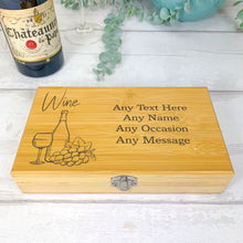 Load image into Gallery viewer, Personalised 5 Piece Luxury Wine Gift Set With Accessories. Any Name, Occasion & Message