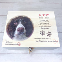 Load image into Gallery viewer, Personalised Pet Memory Keepsake Box
