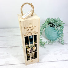 Load image into Gallery viewer, Personalised "Let Me Out" Wine Gift Box