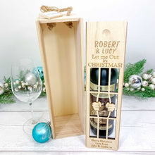 Load image into Gallery viewer, Personalised "Let Me Out It's Christmas" Wine Gift Box