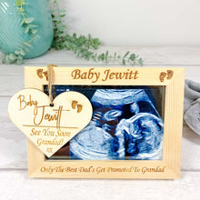Load image into Gallery viewer, New Baby Scan Photo Frame and Plaque. Personalised Gift For Grandad to be