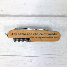 Load image into Gallery viewer, Personalised Multi Tool Pocket Knife With Gift Box. Perfect Christmas Gift