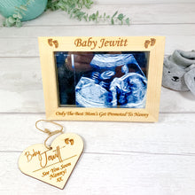 Load image into Gallery viewer, New Baby Scan Photo Frame and Plaque. Personalised Gift For Nanny or Grandma to be