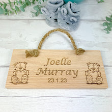 Load image into Gallery viewer, Personalised Wooden Plaque, Wooden Nursey or Child's Bedroom Sign