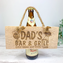 Load image into Gallery viewer, Personalised Wooden Plaque, Bar Sign. Outside Garden Patio Bar.