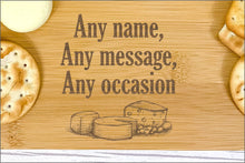 Load image into Gallery viewer, Personalised Luxury Cheeseboard With Knives and FREE Cheese Marker Set. CB11