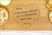 Load image into Gallery viewer, Personalised Luxury Cheeseboard With Knives and FREE Cheese Marker Set. CB10