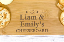 Load image into Gallery viewer, Personalised Luxury Cheeseboard With Knives and FREE Cheese Marker Set. CB9