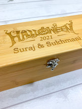 Load image into Gallery viewer, Personalised Luxury Halloween Wine Gift Box With Accessories