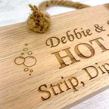 Load image into Gallery viewer, Personalised Hot Tub Wooden Plaque, Wooden Sign