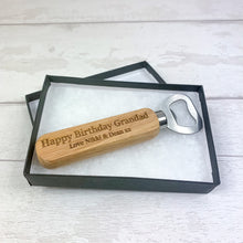 Load image into Gallery viewer, Personalised Wooden Bottle Opener