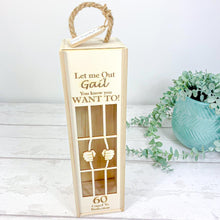 Load image into Gallery viewer, Personalised "Let Me Out" Wine Gift Box