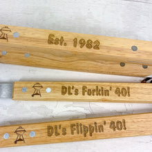 Load image into Gallery viewer, Personalised BBQ Tool Set With Canvas Storage Bag