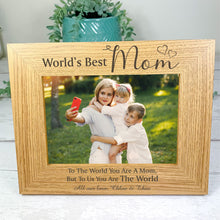 Load image into Gallery viewer, Personalised Wooden Photo Frame For Mom, Mother's Day Gift