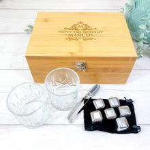 Load image into Gallery viewer, Personalised Luxury Whisky Lovers Gift Set With Accessories, Special Birthday