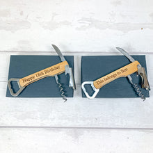 Load image into Gallery viewer, Personalised Corkscrew Bottle Opener With Gift Box