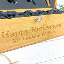 Load image into Gallery viewer, Personalised Luxury Wine Gift Box With Accessories, Retirement Gift