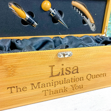 Load image into Gallery viewer, Personalised Luxury Wine Gift Box With Accessories, Retirement Gift