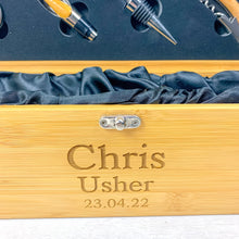 Load image into Gallery viewer, Personalised Luxury Wine Gift Box With Accessories, Wedding Gift