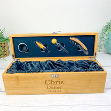 Load image into Gallery viewer, Personalised Luxury Wine Gift Box With Accessories, Wedding Gift