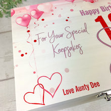 Load image into Gallery viewer, Personalised Birthday Keepsake Box, Pink Balloons
