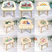 Load image into Gallery viewer, Personalised Child&#39;s Stool, Fairytale Castle Theme
