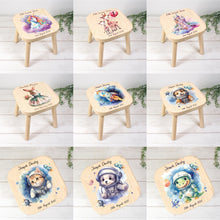 Load image into Gallery viewer, Copy of Personalised Child&#39;s Stool, Spacecraft Theme
