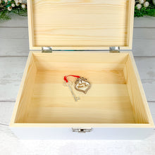 Load image into Gallery viewer, Personalised Luxury Baby&#39;s First Christmas Keepsake Box, Christmas Baby Elephants
