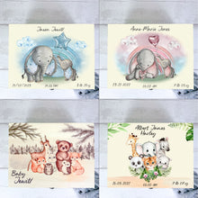Load image into Gallery viewer, Personalised Baby Keepsake Box, Pink Giraffe Theme
