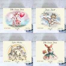 Load image into Gallery viewer, Personalised Baby Keepsake Box, Spring Bunny Theme
