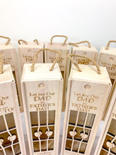 Load image into Gallery viewer, Personalised &quot;Let Me Out It&#39;s Father&#39;s Day&quot; Wine Gift Box
