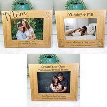 Load image into Gallery viewer, Personalised Wooden Photo Frame For Step Mum, Mother&#39;s Day Gift

