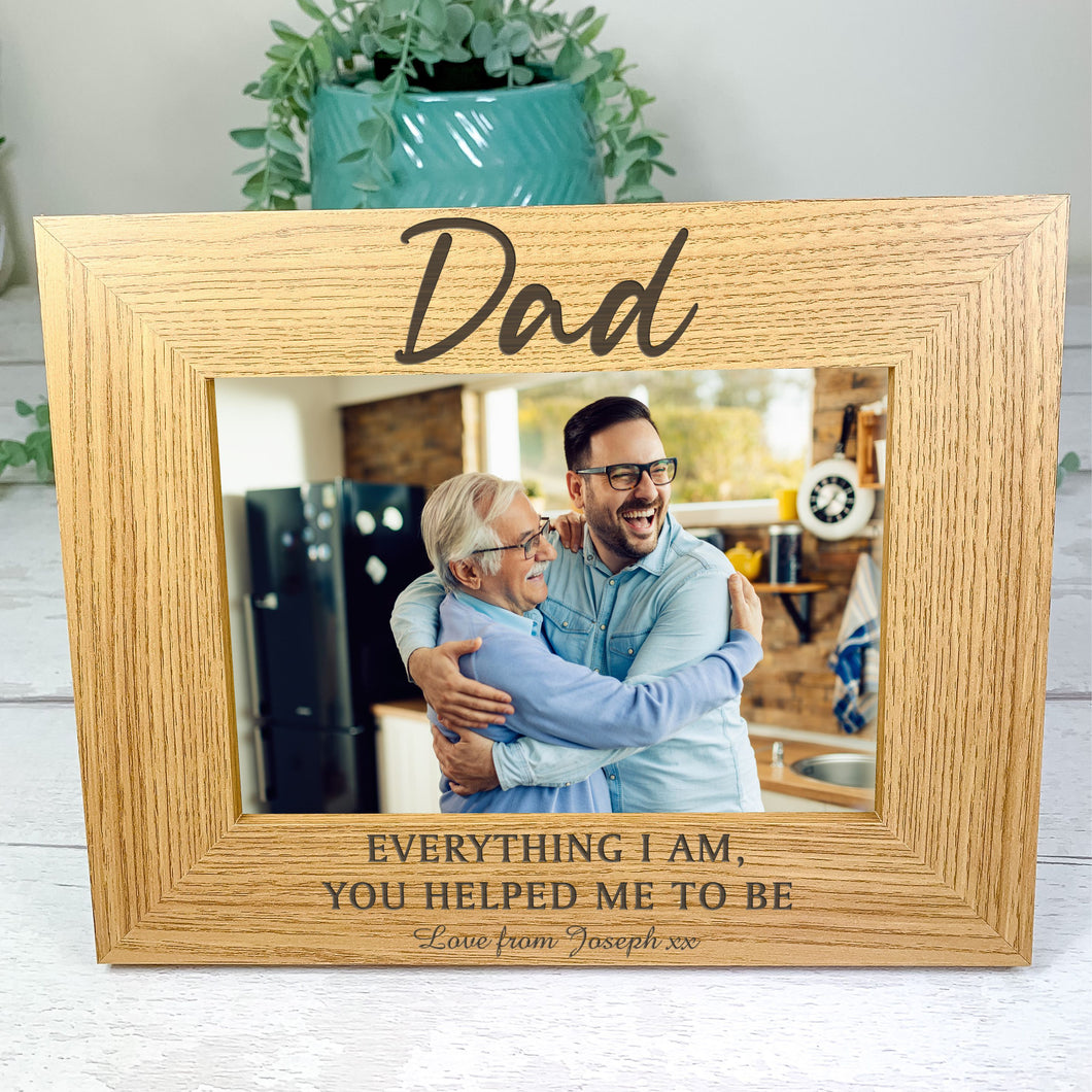 Personalised Father's Day Photo Frame, Gift For Dad