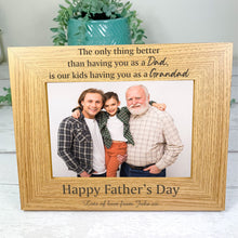 Load image into Gallery viewer, Personalised Father&#39;s Day Photo Frame, Dad and Grandad Gift
