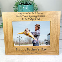 Load image into Gallery viewer, Personalised Father&#39;s Day Photo Frame, Step-Dad Gift

